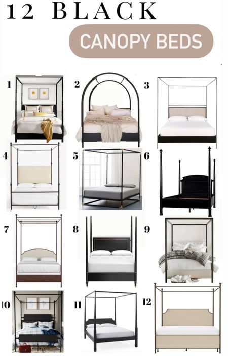 Black canopy beds of all budgets for your bedroom. King and queen size 

#LTKhome #LTKFind #LTKstyletip