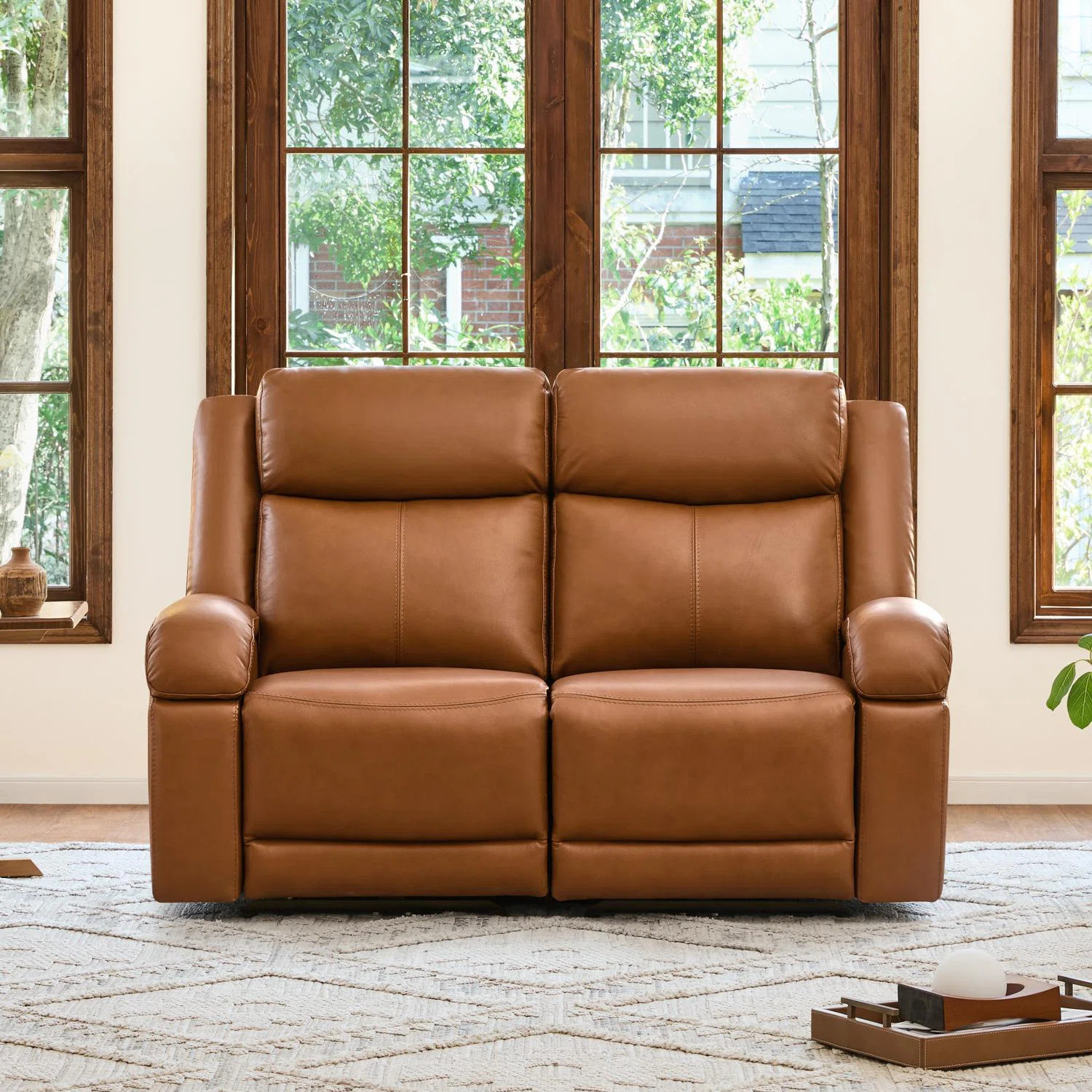 Mejas Genuine Leather Power Reclining Sofa | Wayfair North America
