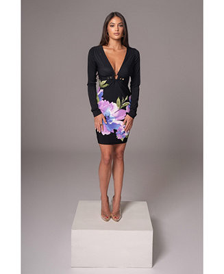 JLUXLABEL Women's Print Exotic Flower Dress - Macy's | Macy's