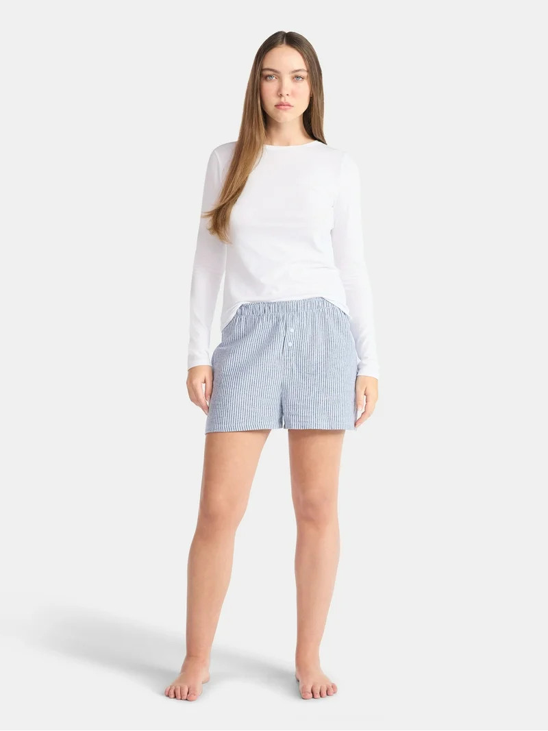 No Boundaries Long Sleeve Crewneck Tee, Women's | Walmart (US)