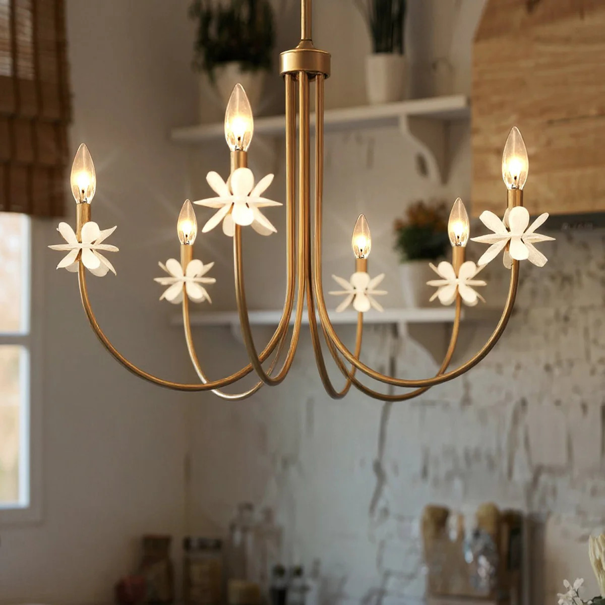 UQL6462 Glam Indoor Chandelier, 21.50''H x 30.00''W x 30.00''Dep, Bronze Gold Finish, Lombard Col... | Urban Ambiance, Inc.