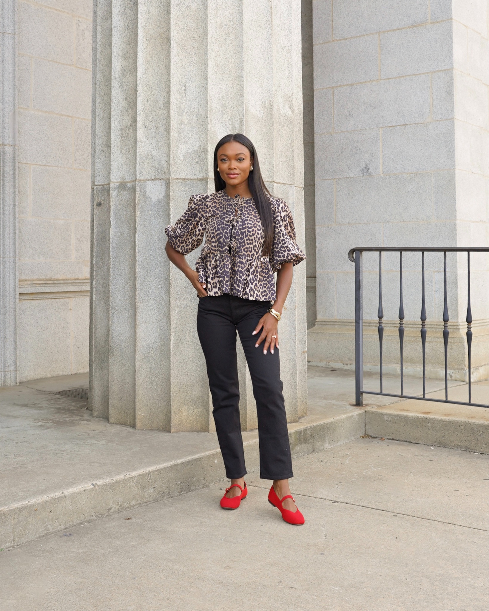 Fall outfit inspiration! Loving this cheetah print + red ballet flat combination! ❤️

#LTKShoeCrush #LTKSeasonal #LTKCon