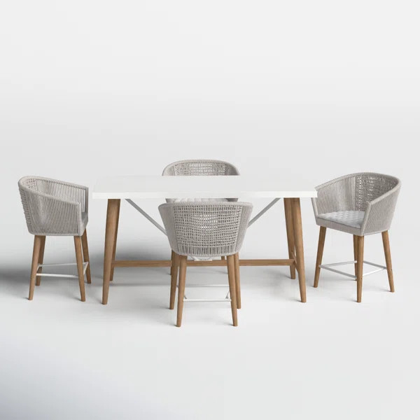 Boyd 72'' Rectangular 4 - Person Outdoor Dining Set with Cushions | Wayfair North America