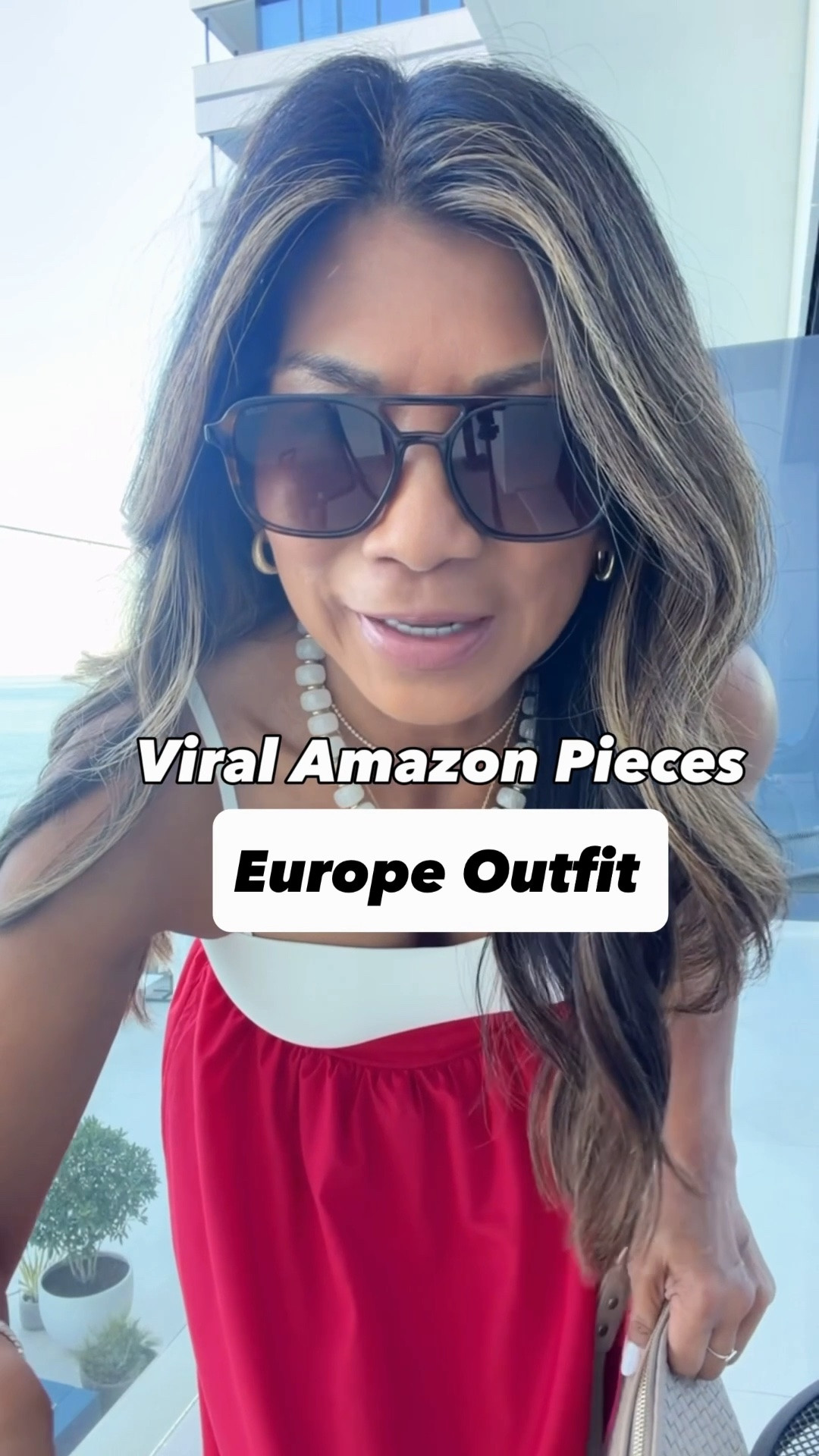 I’m 5’2” 118#ish for reference 
Top in small tts-has built in bra.
Skirt in small tts -has pockets!
Shawl is the color white. 
Sandals tts.
Bag is the small size and comes with 2 removable straps. Color Taupe. I looove! 
Europe outfit, summer outfit, vacation outfit, Amazon finds, over 50 style, midlife fashion, petite fashion,midlife women, affordable fashion, fashion over40