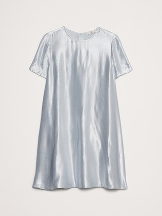 Aurelia Satin Trapeze Mini Dress | Banana Republic (US)