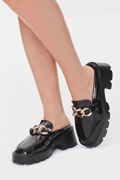 Faux Patent Leather Chain Loafers | Forever 21 (US)