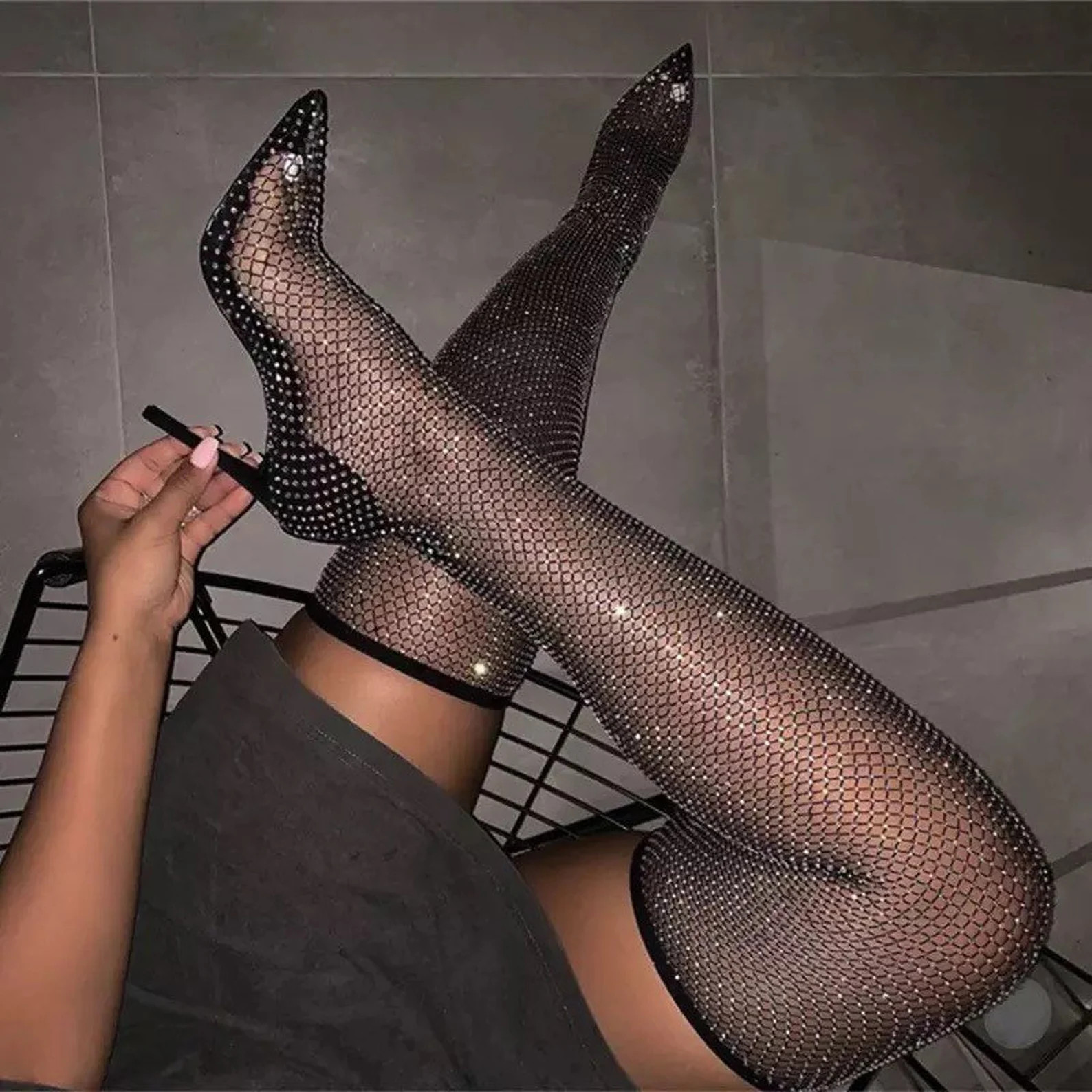 Sexy Women Shoes Boots Over the Knee Thigh High Botas Pointed | Etsy | Etsy (US)