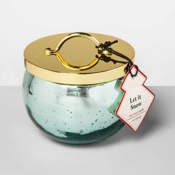 9oz Mercury Glass Ornament Jar Candle Let it Snow - Opalhouse™ | Target