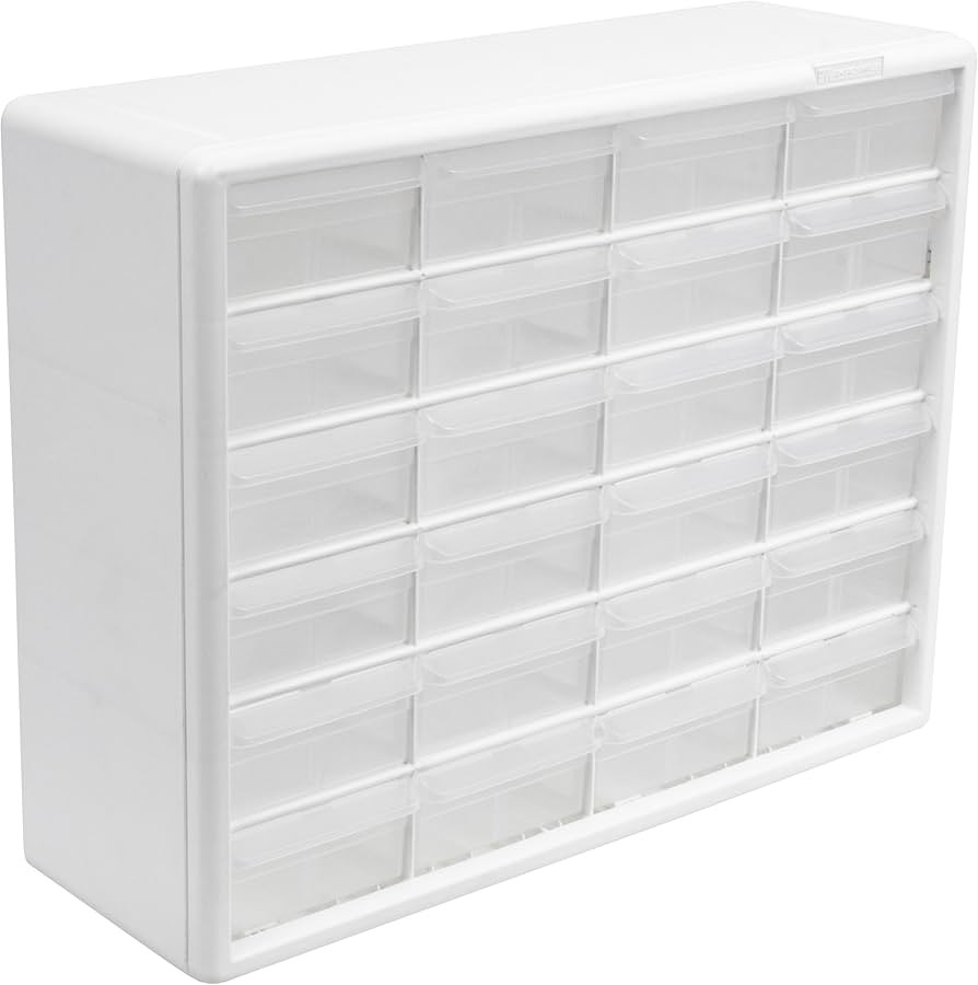 Akro-Mils 10124 24-Drawer Plastic Drawer Storage Cabinet for Garage Organization, Bead Organizer,... | Amazon (US)