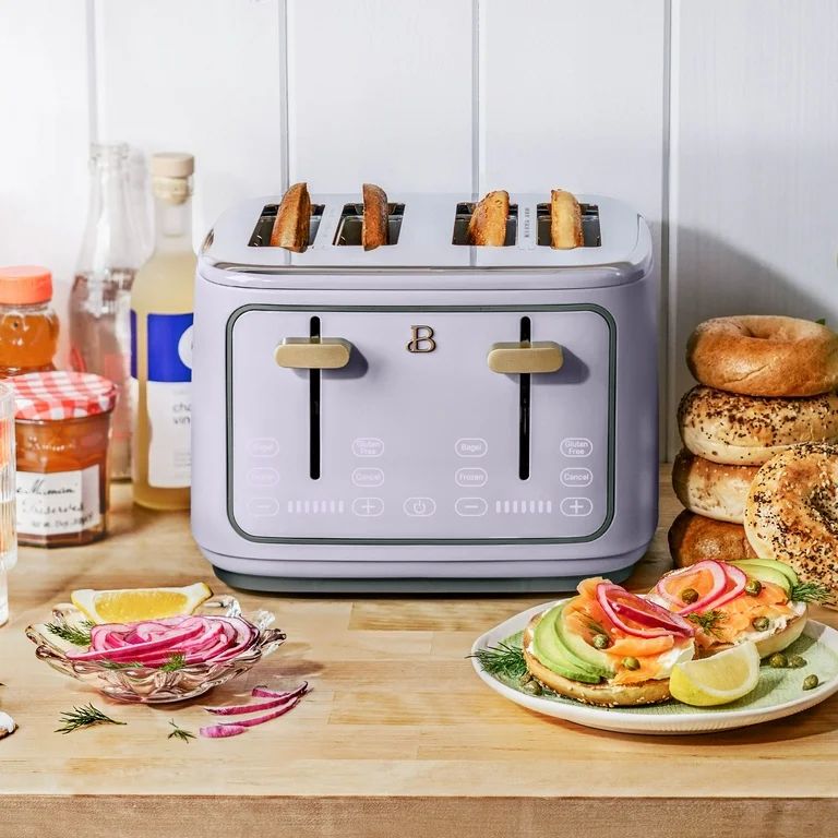 Beautiful 4-Slice Toaster with Touch-Activated Display, Lavender by Drew Barrymore | Walmart (US)