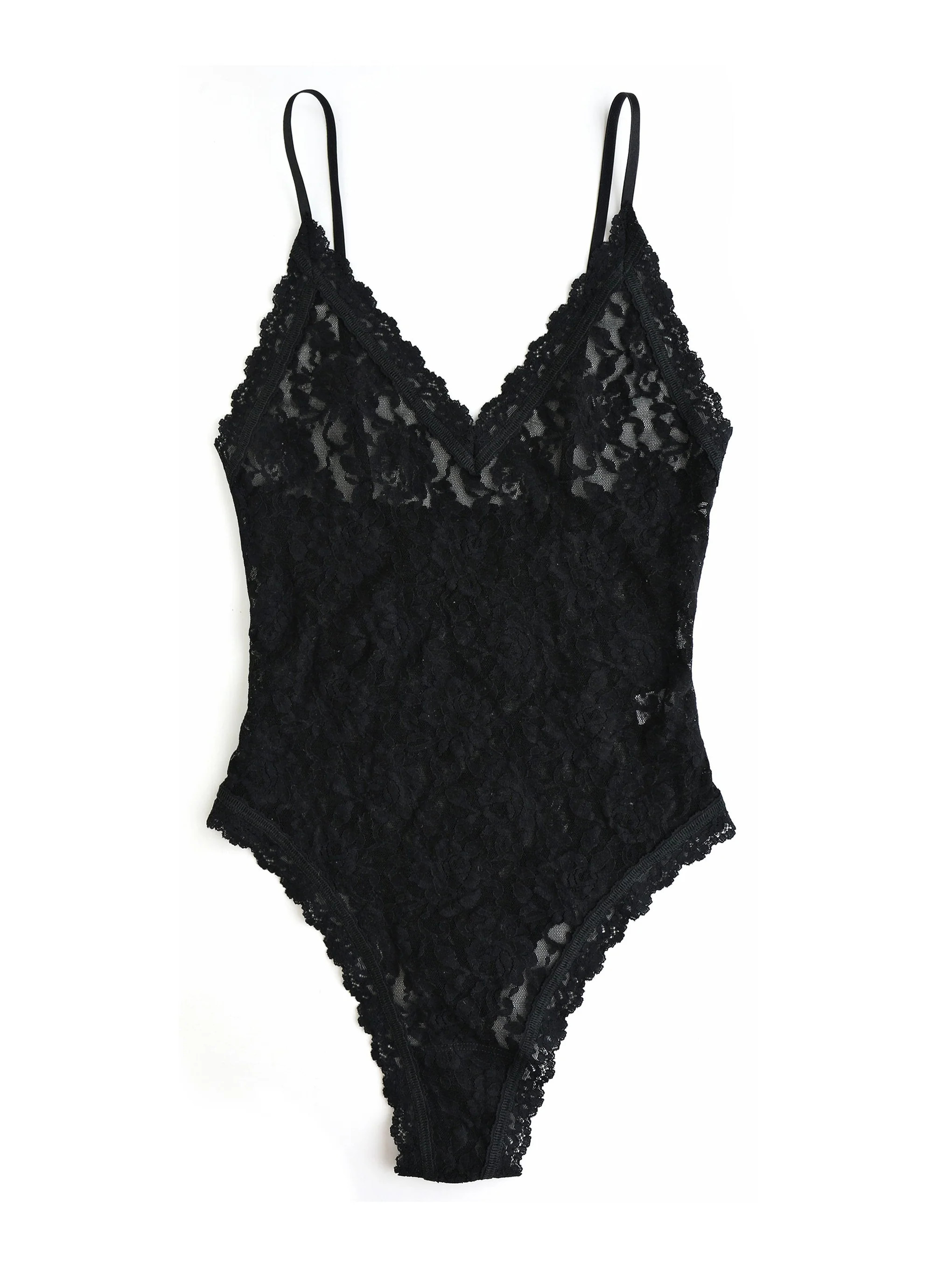 Signature Lace® Thong Back Bodysuit Black | Hanky Panky