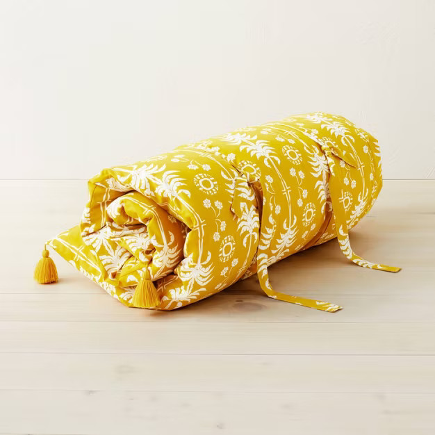 Palm Frond Printed Lounge Pillow Gold - Opalhouse™ designed with Jungalow™ | Target