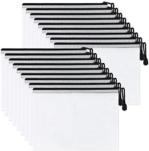 Umriox 18 Pack A5 Mesh Zipper Pouch, Extra Thick, 9.5" x 7.1" Zipper File Bags, Board Games Stora... | Amazon (US)