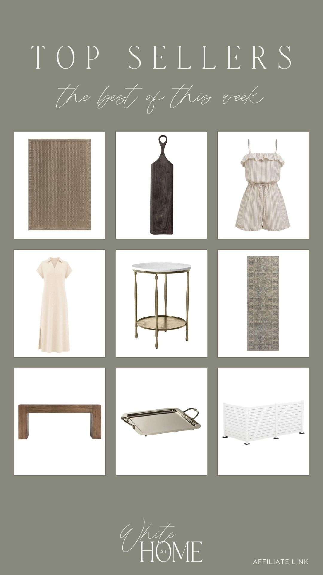 Last week’s top sellers! Amazon fashion finds, outdoor rugs, heirloom tables, kitchen accessories, and more!

#LTKHome