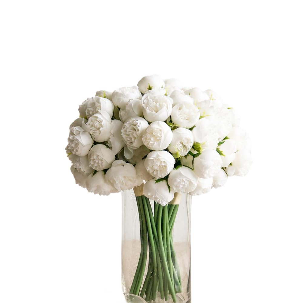 18 Pcs Ranunculus Artificial Flower 11.8" and 54 Heads Faux Silk Ranunculus Flowers Artificial Ra... | Amazon (US)