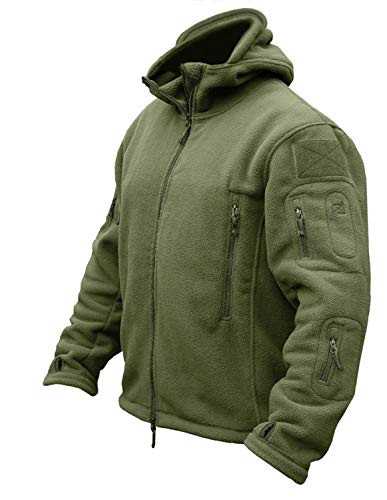 CRYSULLY Men's Military Tactical Sport Warm Fleece Hooded Outdoor Adventure Jacket Coats | Amazon (US)
