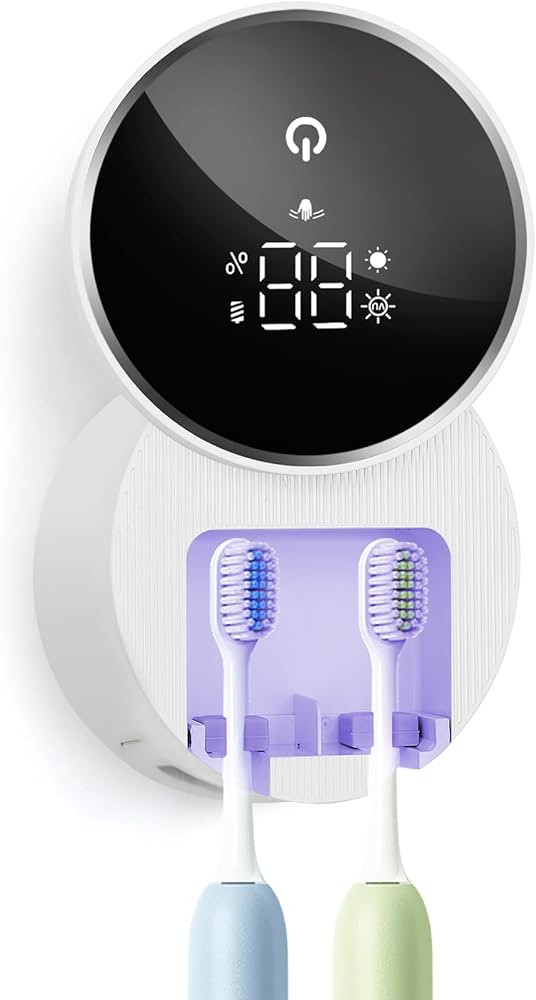 Toothbrush Holders for Bathroom, WONICO Toothbrush Sanitizer Holder, Tooth Brush Wall-Mounted Cle... | Amazon (US)