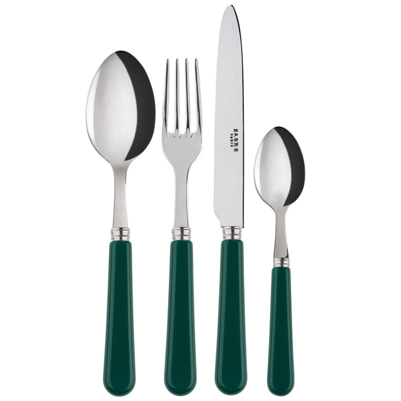 Sabre Cutlery Set, Green (Set of 4) | Cabana Magazine