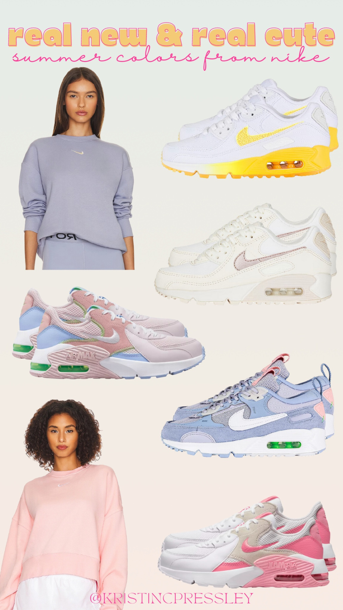 Trendy sneaker. Spring sneaker. Summer sneaker. Every day sneaker. New Nike colors. Pink sneaker. Yellow sneaker. Pastel sneaker. Casual outfit. Athleisure. Lounge outfit. 

#LTKstyletip #LTKSeasonal #LTKshoecrush