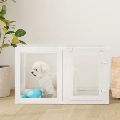 6-panel Pet Pet Pen With Door, Clear Puppy Playpen, Easy Assembly Dog Playpen, Pet Playpen for Cats, Dogs, Rabbits And Other Small Animals | Wayfair North America