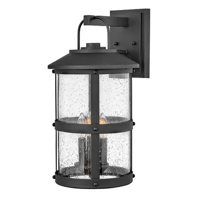Lakehouse 3 - Bulb 19.75" H Seeded Glass Outdoor Wall Lantern | Wayfair North America