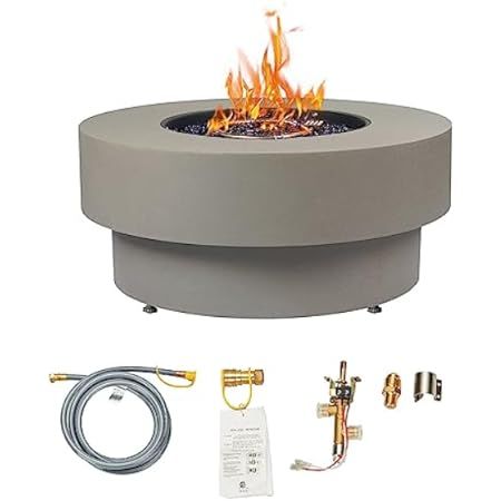 BAIDE HOME Propane Fire Pit Table, 33-inch 50,000 BTU Outdoor Gas Fireplace for Patio, Square Low... | Amazon (US)