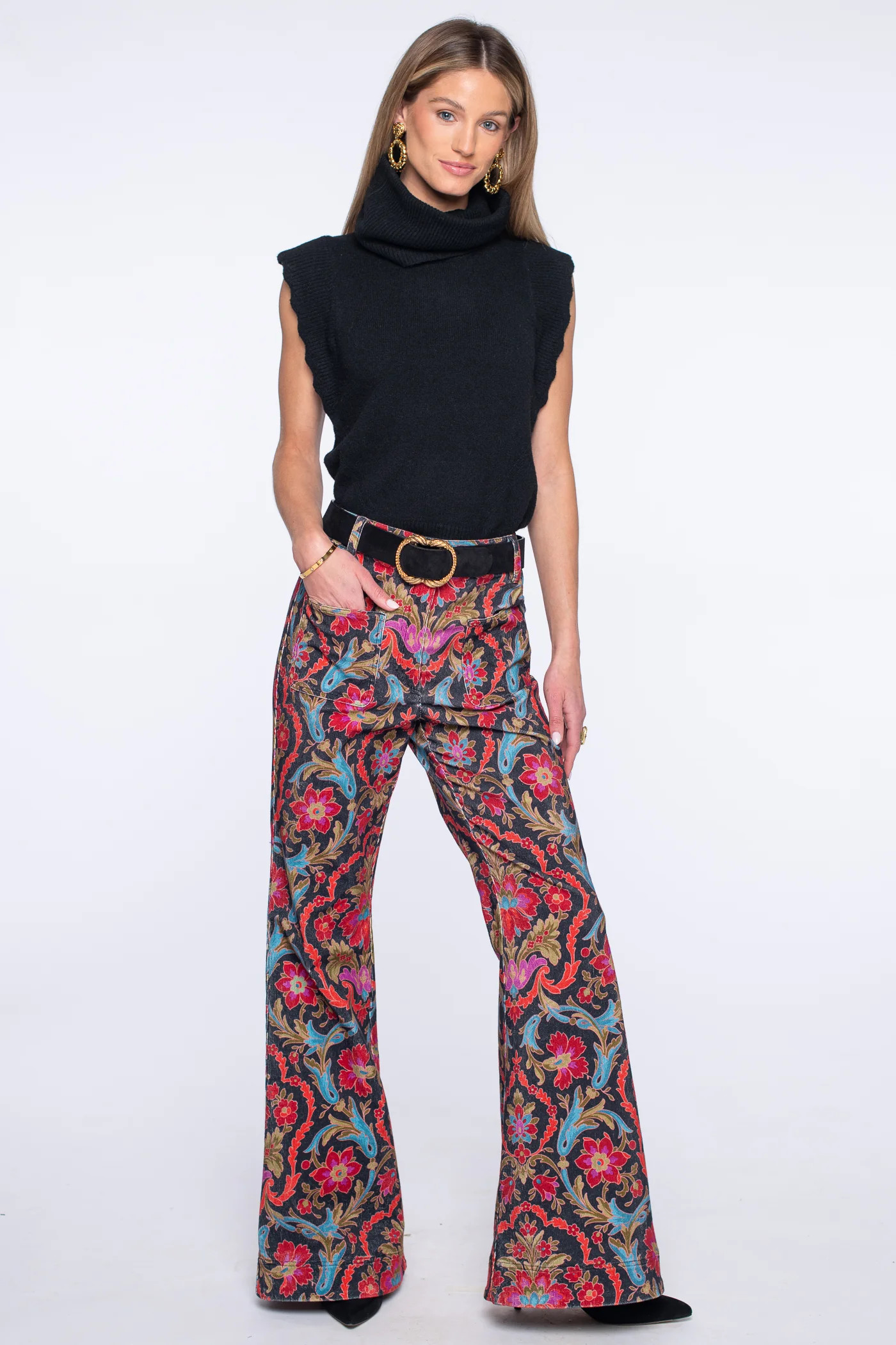 Charlie Trouser in Damask | Elizabeth James The Label