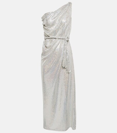 Sequined one-shoulder midi dress | Mytheresa (UK)
