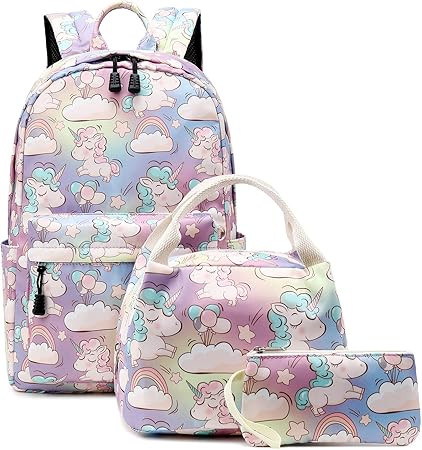 abshoo Cute Lightweight School Boobag Kids Unicorn Backpacks for Girls Backpacks with Lunch Bag (... | Amazon (US)