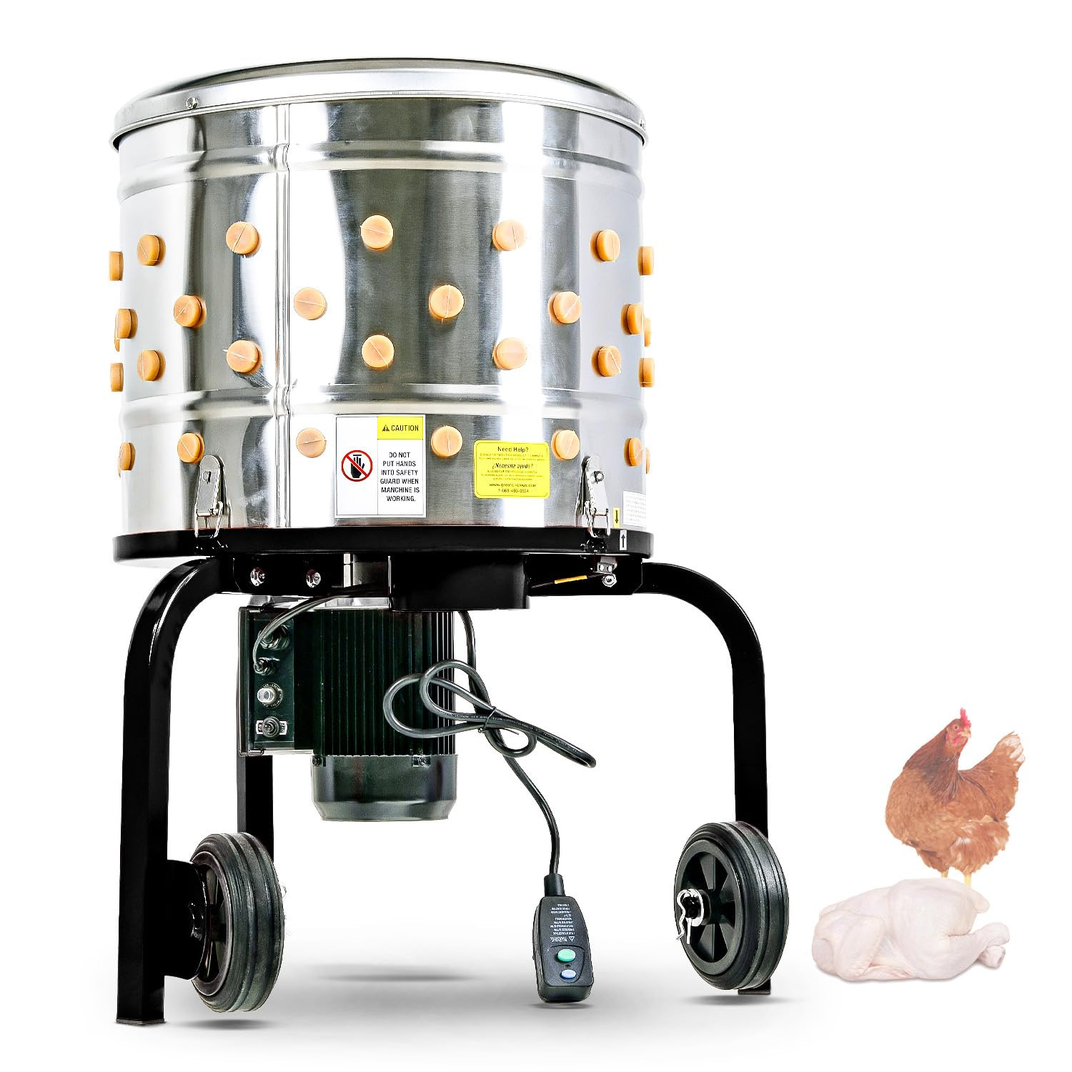 Kitchener Chicken Plucker De-Feather Remover Poultry and Fowl Food Processor Electric Stainless S... | Amazon (US)