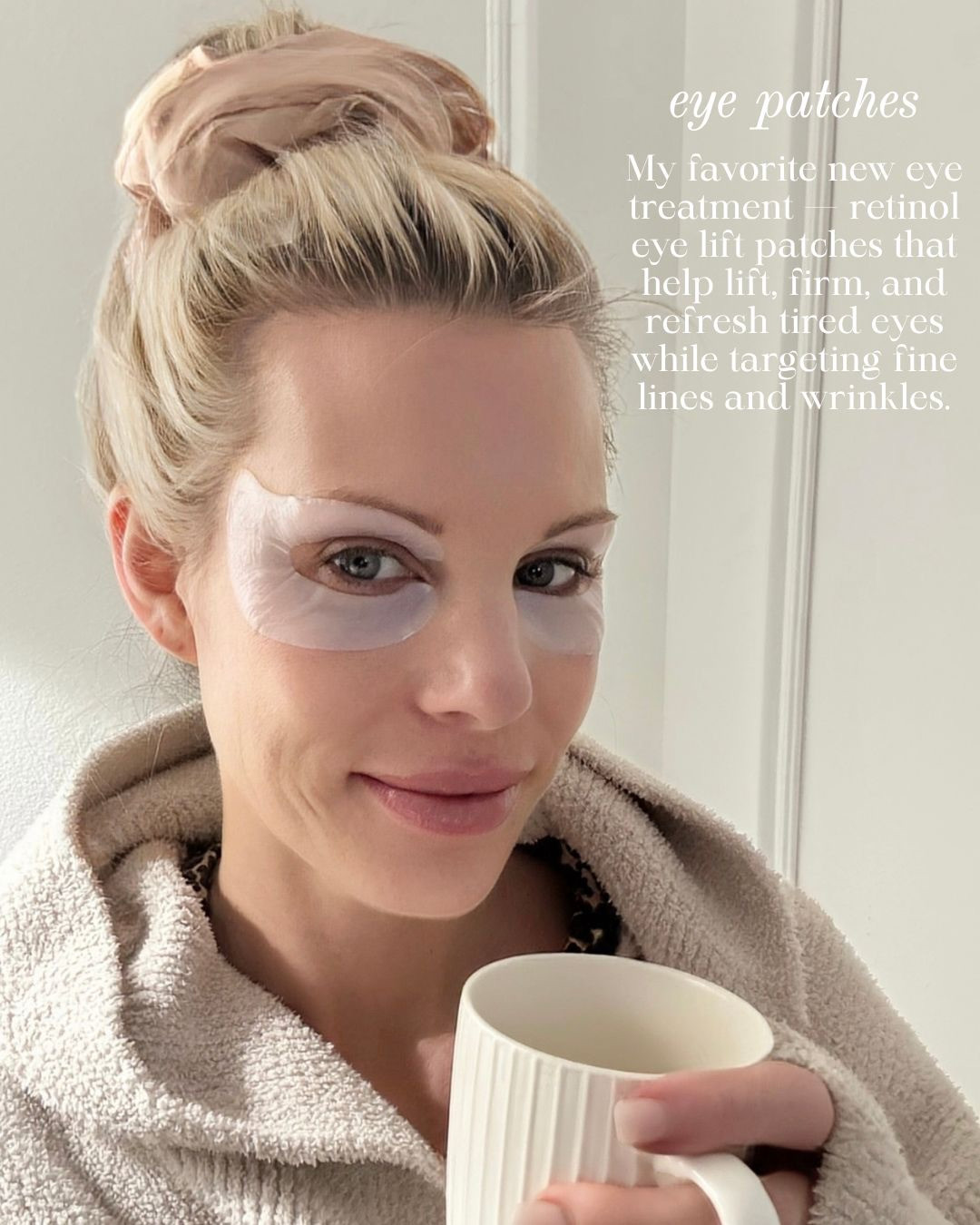UNDER EYE PATCHES FOR BRIGHTER RESTED LOOKING SKIN! Some days call for a slow, cozy reset. These under-eye patches are my go-to when my eyes look tired and need an instant refresh. They feel cooling, soothing, and hydrating, helping my under-eyes look brighter and more awake while I ease into the morning. Paired with a soft robe and coffee in hand, it’s the easiest self-care ritual that actually makes a difference.

#Amazon #TheHillaryStyle #UnderEyePatches #SelfCareRoutine #MatureSkinCare #EyeCareEssentials #AtHomeSkincare #EverydayGlow #SkincareFavorites 

 #LTKmomlife #LTKmorningroutine #LTKOver40
