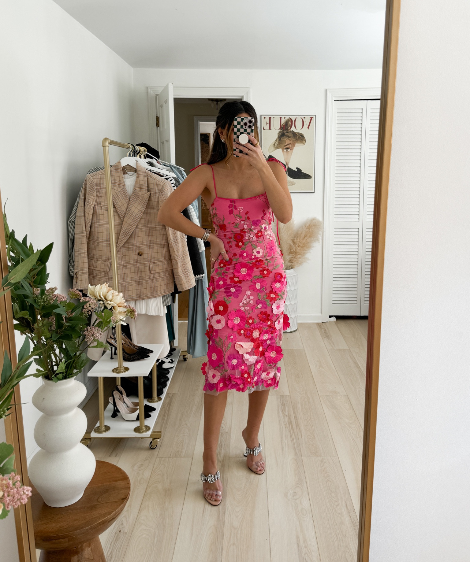 Spring floral wedding guest or baby shower dress (wearing size 4, but size up if inbetween sizes!) 

Floral dresses | wedding guest | spring fashion | spring dresses | embellished dress | birthday dress 

#LTKSeasonal #LTKwedding #LTKparties