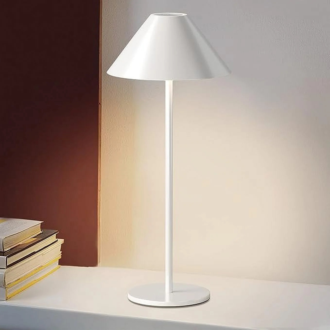 LED Cordless Dimmable Table Lamp, Long Lasting 4000mAh Rechargeable Battery Operated, 240LM, Whit... | Walmart (US)