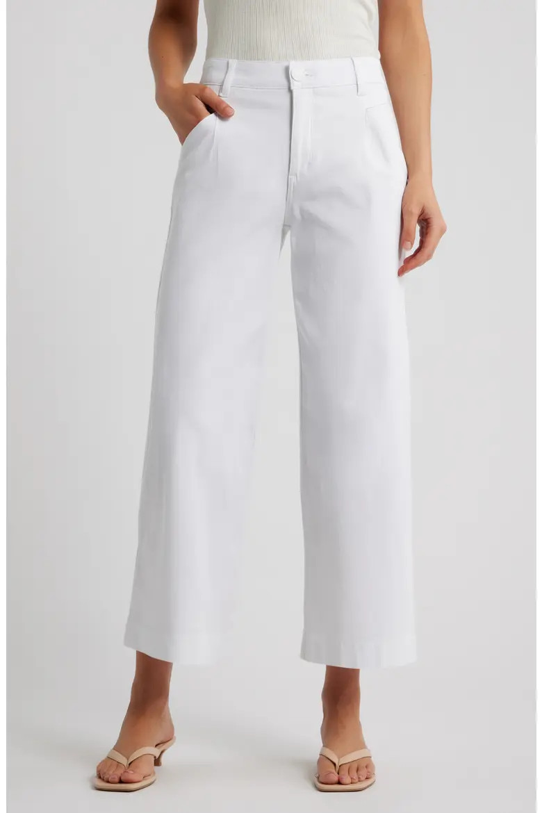 Wyatt Skyrise Crop Wide Leg Twill Pants (Women) | Nordstrom | Nordstrom