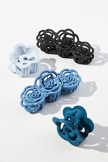 Matte Floral Hair Clips | Anthropologie (US)