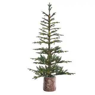 5ft. Pre-Lit Timberland Fir Artificial Christmas Tree with Decorative Base, Warm White LED Lights... | Michaels Stores