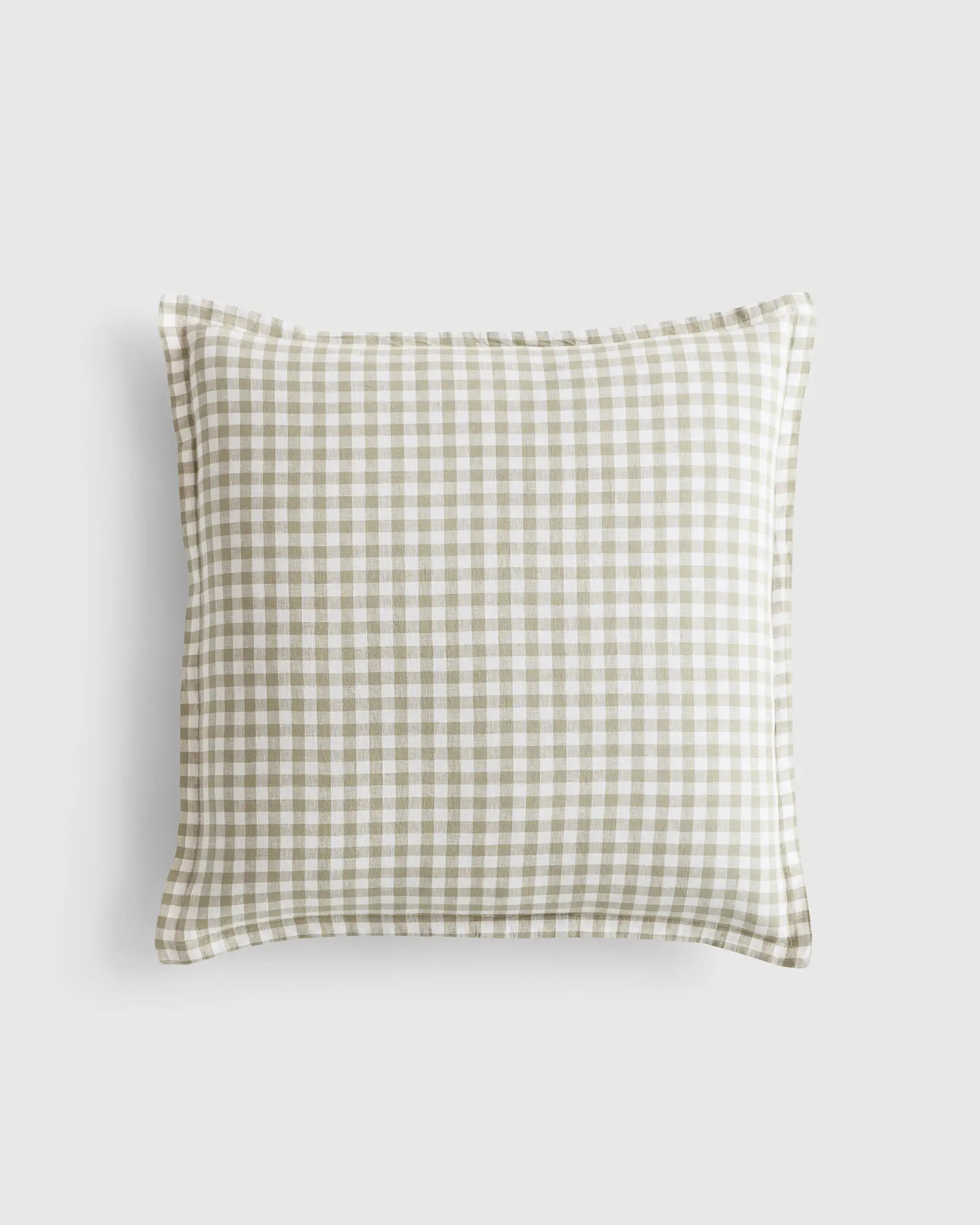 European Linen Euro Sham in Willowleaf Gingham | Quince