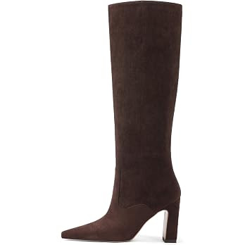 Women's Knee High Boots 2026 Square Toe Chunky Block Heeled Boots | Amazon (US)