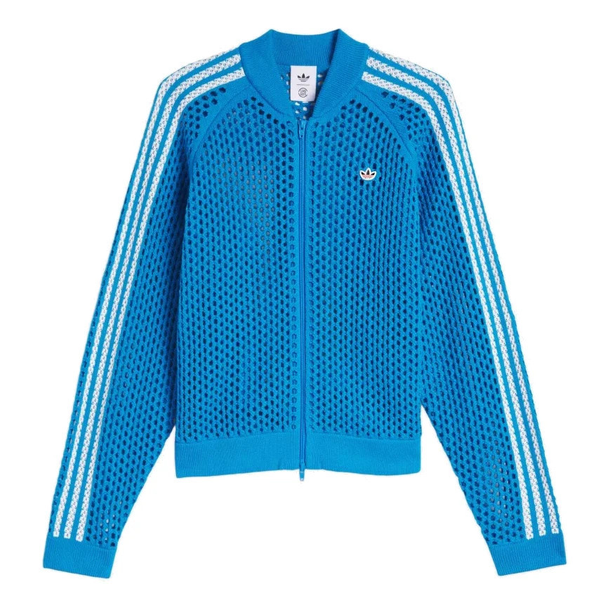 adidas x CLOT FW24 Crochet Track Jacket Asia Sizing 'Bright Blue' JF4268 | KICKS CREW