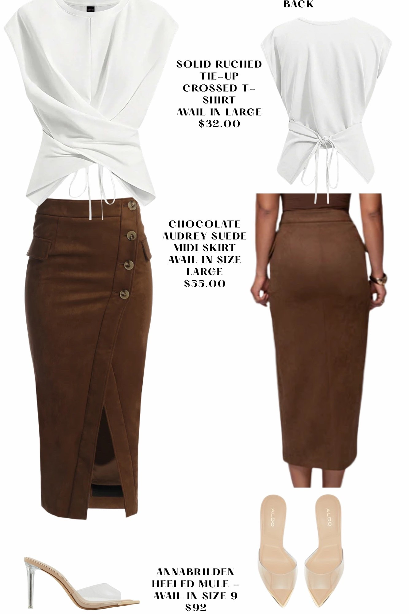 This brown skirt is giving very sexy 😍
White cross over shirt from Micas! 

#LTKWorkwear #LTKBeauty #LTKStyleTip
