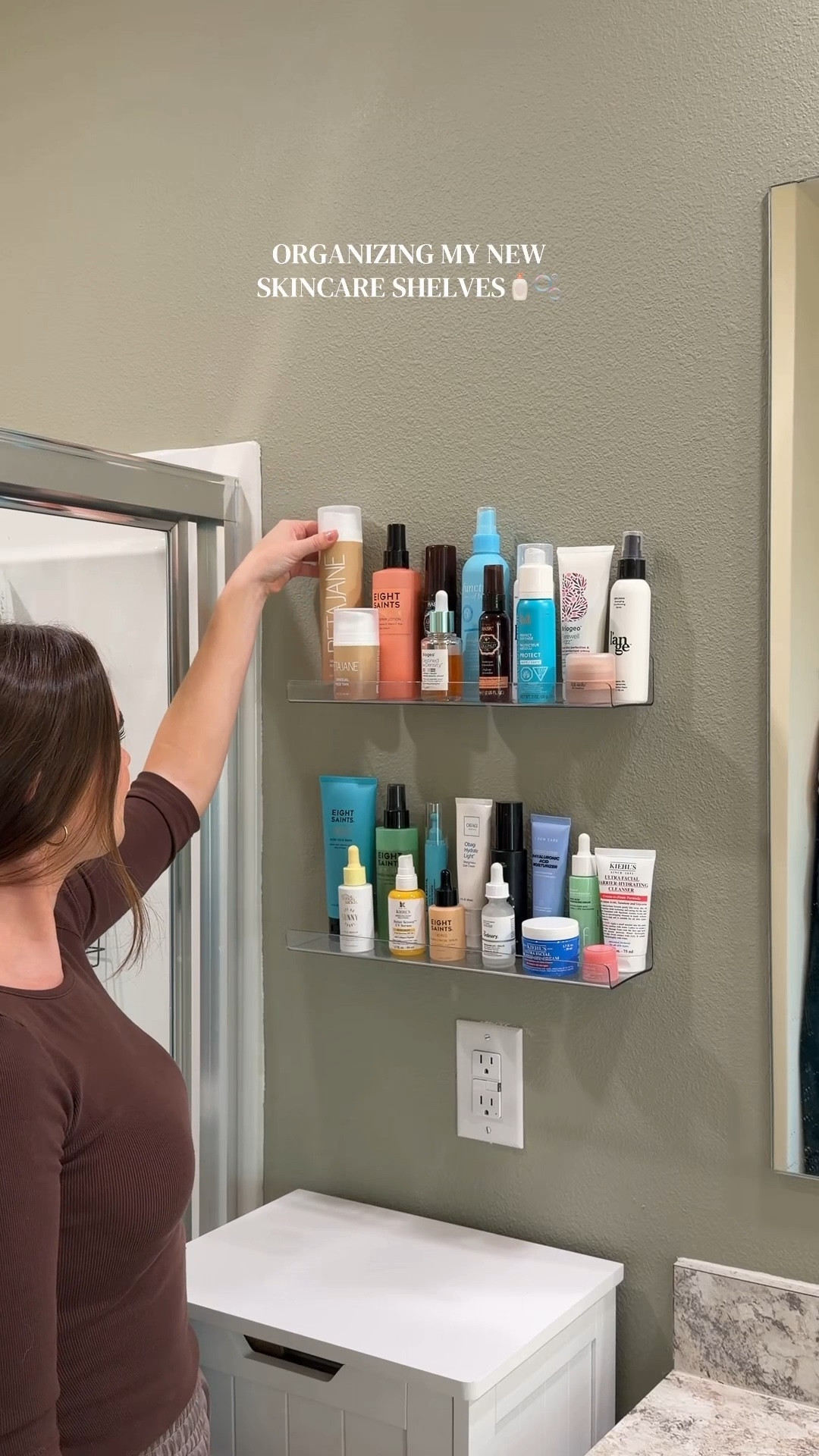loving these floating acrylic shelves to organize my skin + hair care products! 🫶🏼🧴

#LTKHome #LTKFindsUnder50