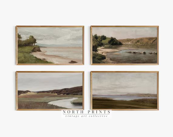 Samsung Frame TV Art SET | Vintage Coastal Landscapes DIGITAL Download #TVS1 | Etsy (US)