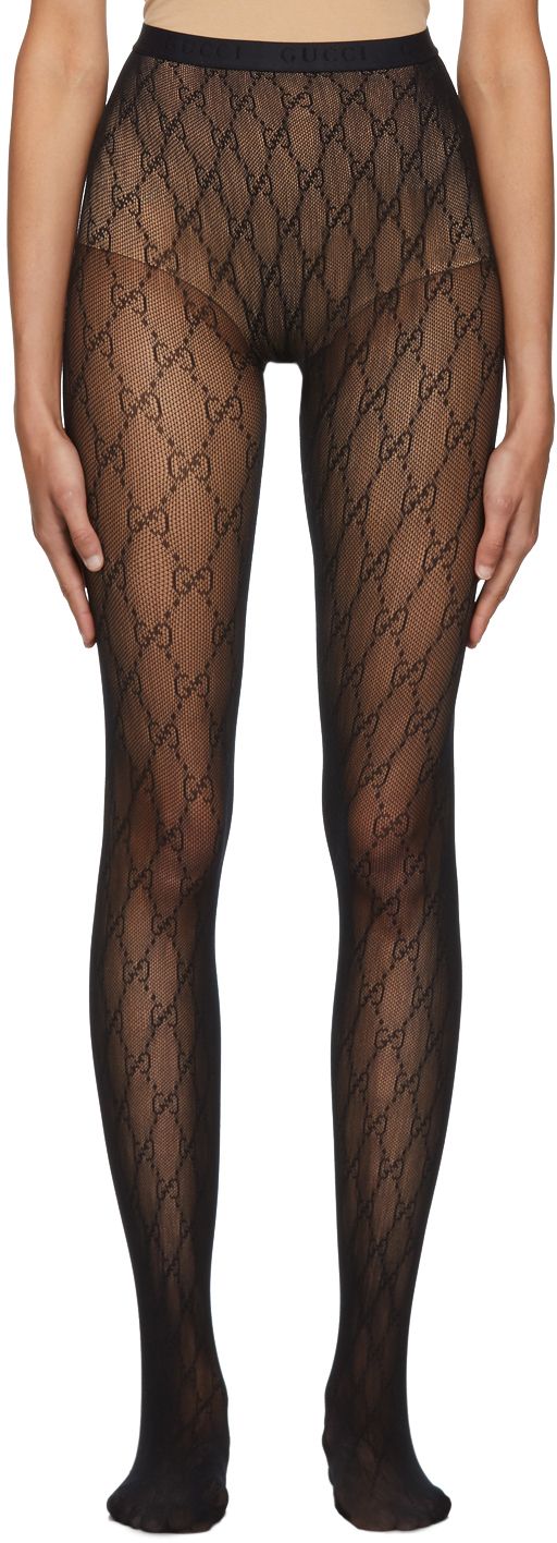 Black GG Tights | SSENSE