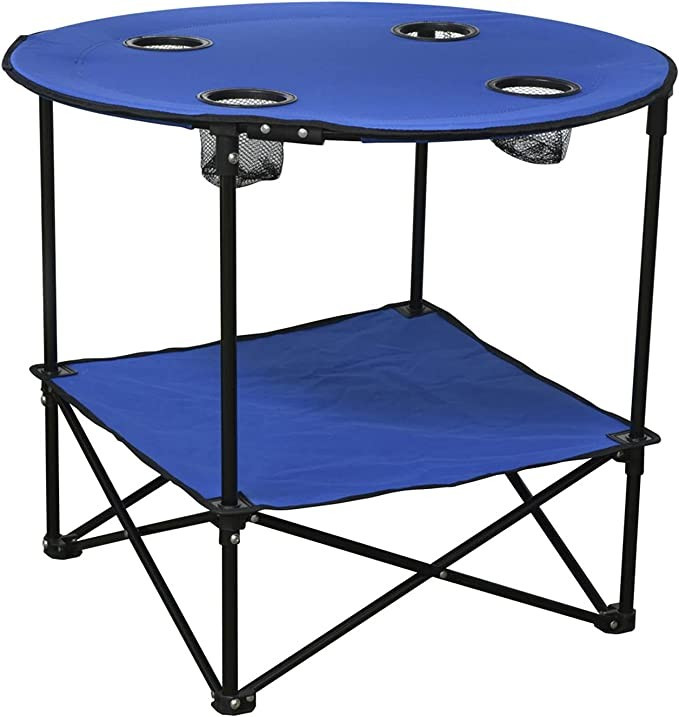 Eternal Living Pop Up Picnic Table Portable Folding Beach Table with Cupholders and Carry Bag, La... | Amazon (US)