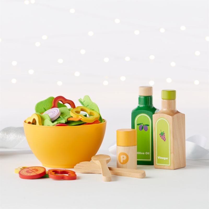 Hape Garden Salad Play Food Set + Reviews | Crate and Barrel | Crate & Barrel