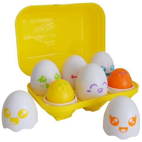 TOMY Toomies Hide & Squeak Eggs Toddler Toys - Matching and Sorting Games - Toddler Sensory Toys for Hand Eye Coordination and Color Recognition - Ages 6 Months and Up | Amazon (US)