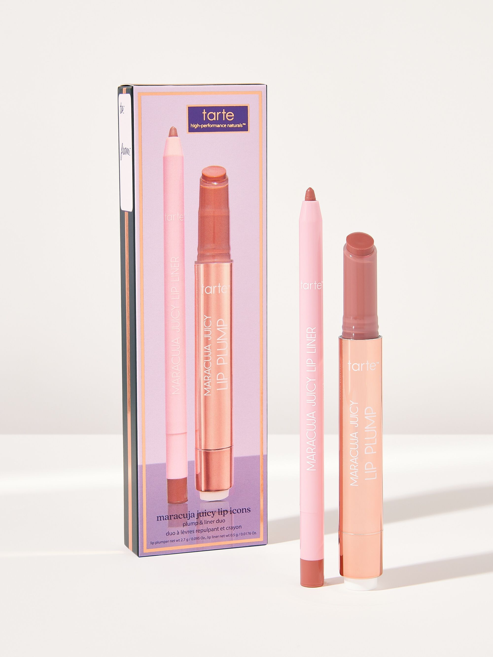 maracuja juicy lip icons plump & liner duo | tarte cosmetics (Global)