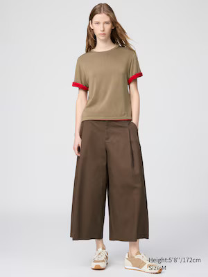 Cotton Culotte Black Medium UNIQLO US | UNIQLO (US)