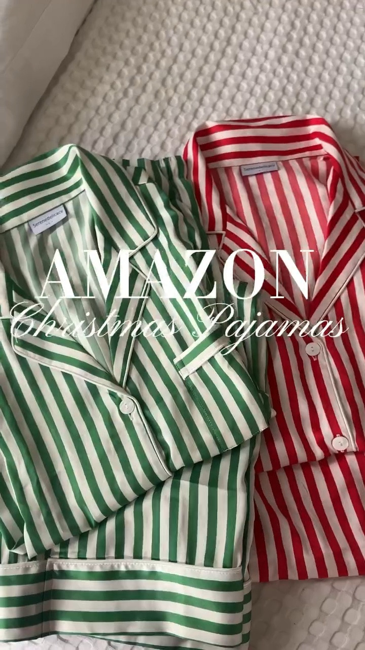 My favorite Amazon Christmas pjs ❤️🎄 every time I post these on stories I get sooo many DMs about them. They’re great quality, silky soft, and perfect for the holidays. Available in a bunch of colors they’re super luxe and a must for me during the holiday season. 

Comment PJS and I’ll DM you the link! You can also find them on my ShopMy/LTK/Amazon storefront! However you like to shop 
#amazonfashion #amazonfashionfinds #christmaspjs #christmaspajamas #holidaypjs

#LTKFindsUnder100 #LTKFindsUnder50 #LTKHoliday