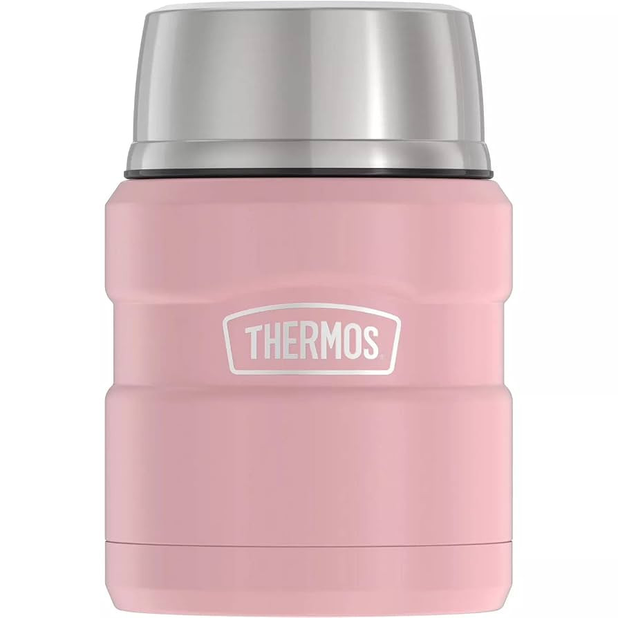 THERMOS ICON Vacuum-Insulated Food Jar with Spoon, 16 Ounce, Matte Rose | Amazon (US)